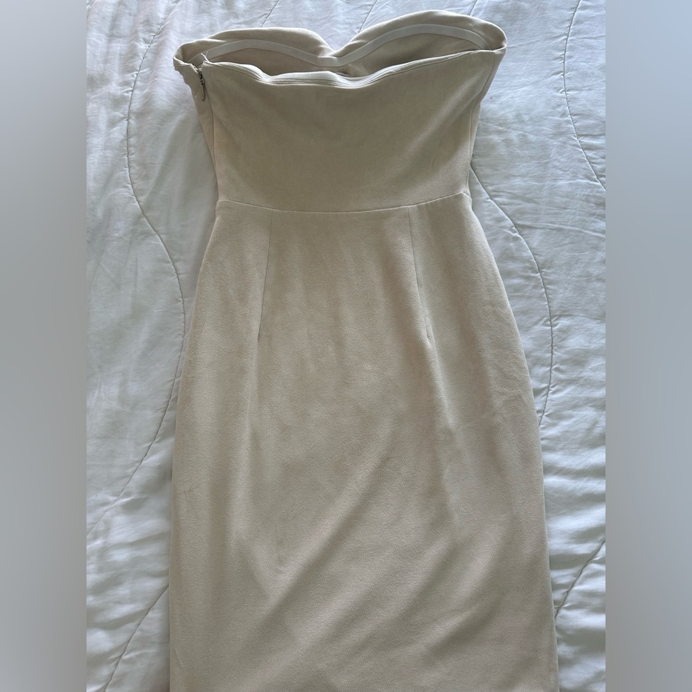 House of CB Strapless Cream Bodycon Dress - Picture 4 of 4